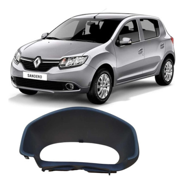 Moldura Painel Instrumentos Renault Sandero 2019 Original Preto