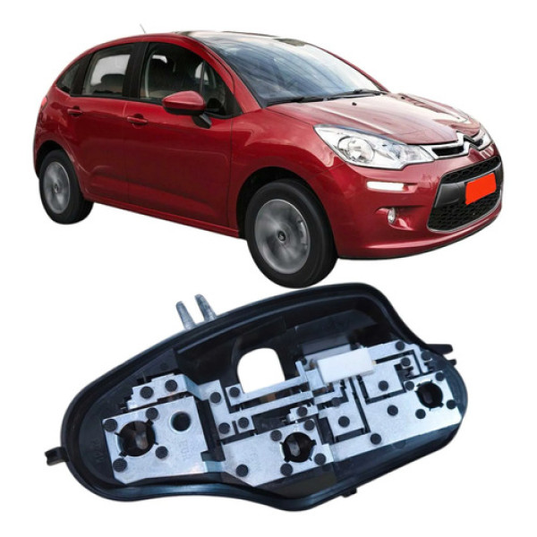 Soquete Lanterna Traseira Direita Citroën C3 2013 Original Direito/passageiro Prateado