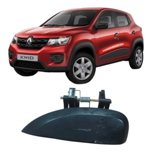 Maçaneta Dianteira Esquerda Renault Kwid 1.0 3c 2018  Preto Dianteira
