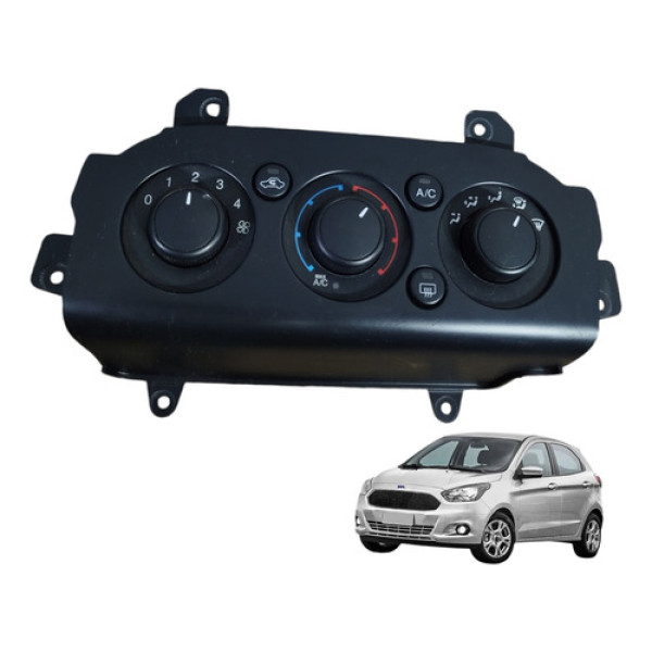 Botão Comando Ar Condicionado 1.0 Ford Ka 2014 A 2021 Preto Preto