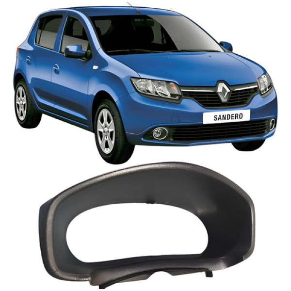 Acabamento Painel Instrumento Renault Sandero 2014 A 2019  Preto K