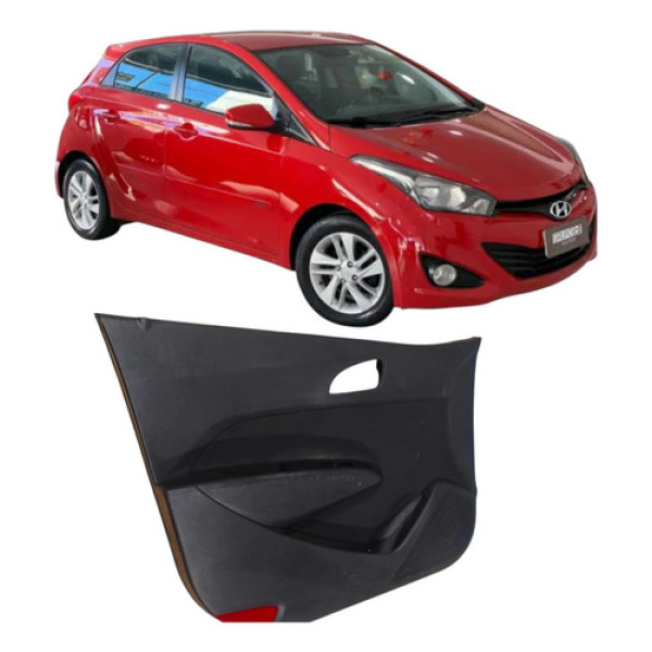 Forro De Porta Dianteira Esquerda Hyundai Hb20 2017 8282343 Preto