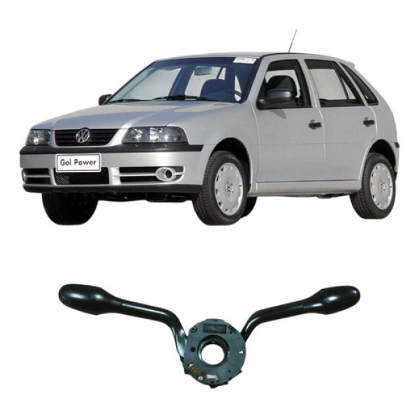 Comando Seta Limpador Pisca Alerta Volkswagen Gol 2003 Orig Preto