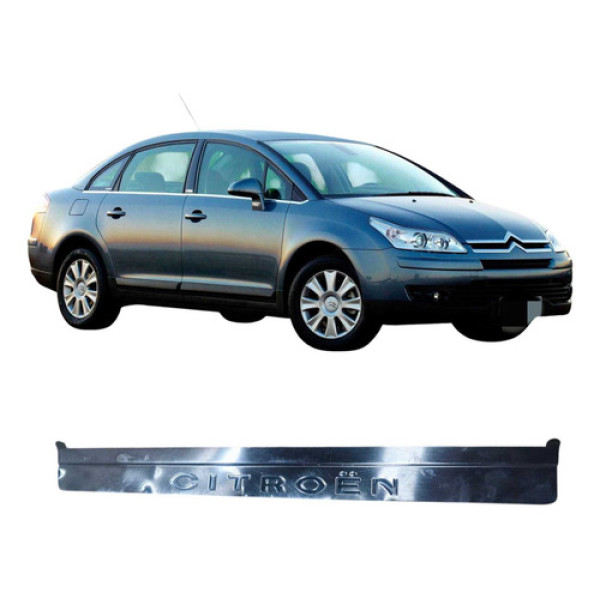 Friso Logo Porta Dianteira Esquerda Citroën C4 2008 Prateado