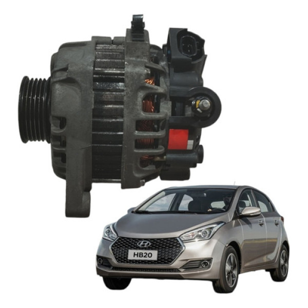 Alternador 1.0 3cc Hyundai Hb20 2016 A 2019 13.5v 3730004620