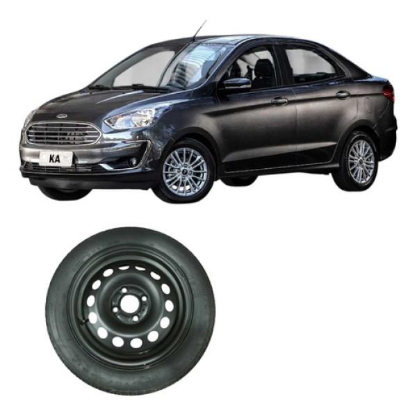 Pneu Roda Aro 15 4furos Ford Ka 2020 1.0 3c Original Preto