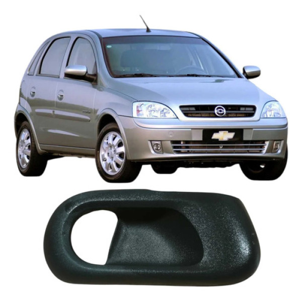 Acabamento Maçaneta Dianteira Direita Gm Corsa 2006 Original Prateado Dianteira