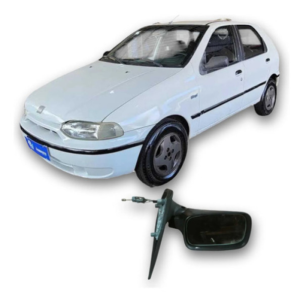 Retrovisor Manual Esquerdo Fiat Palio 1997 Original