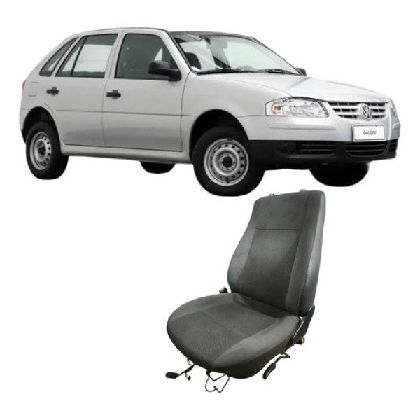 Banco Dianteiro Esquerdo Volkswagen Gol 2009 1.0 Original Cinza-escuro