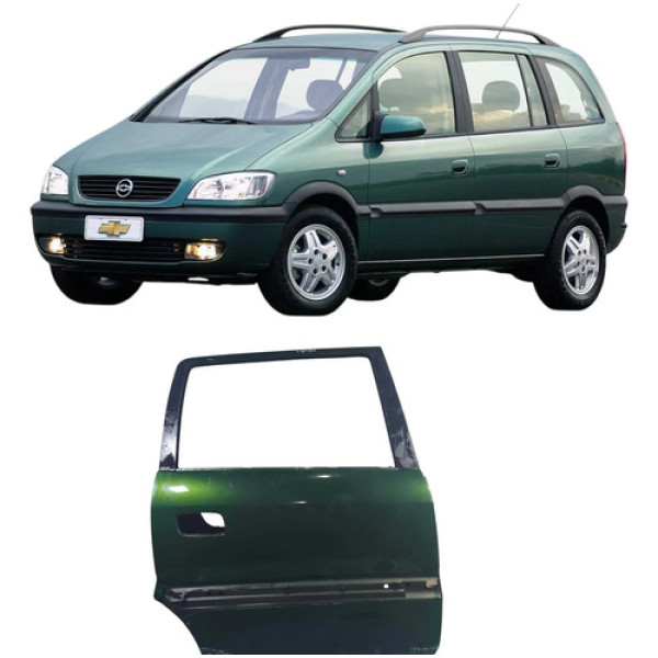 Porta Traseira Direita Verde Gm Zafira 4p 2.0 2002 29b299 Traseira Direita Verde