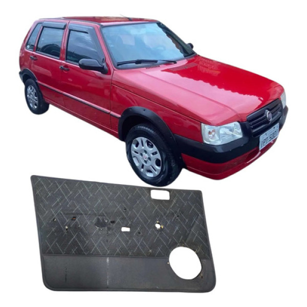 Forro Porta Dianteira Esquerda Fiat Uno Mille 2005 Original Cinza