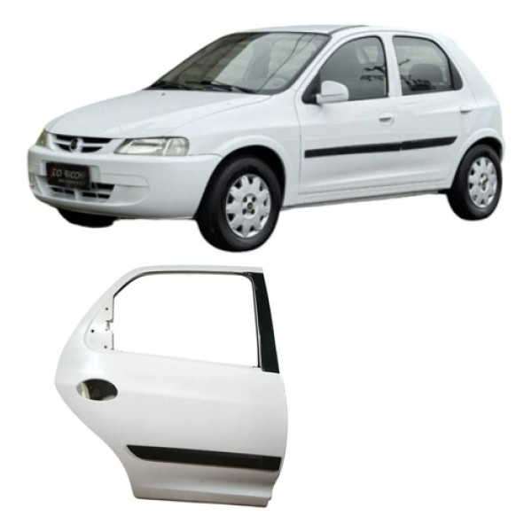 Porta Traseira Direita Chevrolet Celta 2004 1.0 Original Traseira Direito Branco