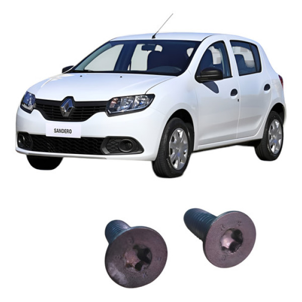 Par Parafuso Batente Porta Renault Sandero 2017 .