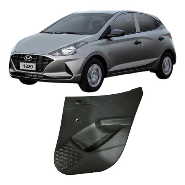 Forro Porta Traseira Direita Hyundai Hb20 2020 Original Preto
