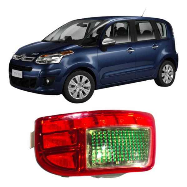 Lanterna Neblina Traseira Direito C3 Picasso 1.5 2014  Direito/passageiro Vermelho