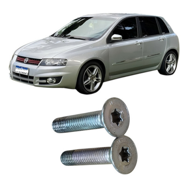 Par Parafusos Trava Encosto Traseiro Fiat Stilo 2009 - Vermelho