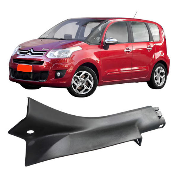 Soleira Porta Traseira Esquerdo Citroen C3 Picasso 2014 . Preto