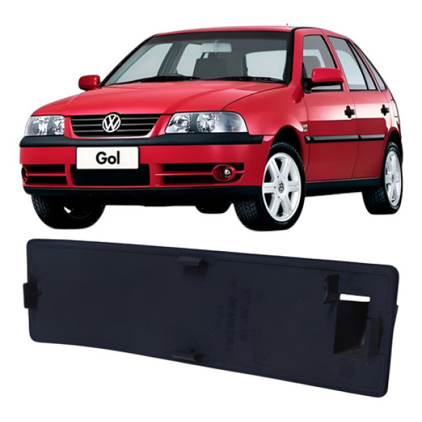 Moldura Acabamento Tampa Porta Luvas Volkswagen Gol 2005 - P Prateado