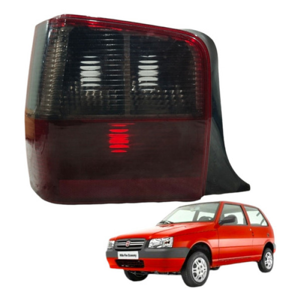 Lanterna Traseira Esquerda Uno Mille 2p 2012 Esquerdo Esquerdo/motorista Vermelha