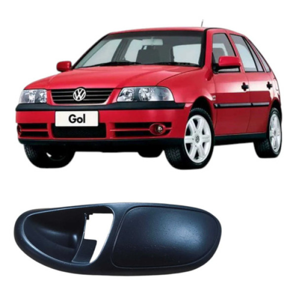 Moldura Maçaneta Traseira Esquerda Vw Gol 2005 373867277 Preto Traseira