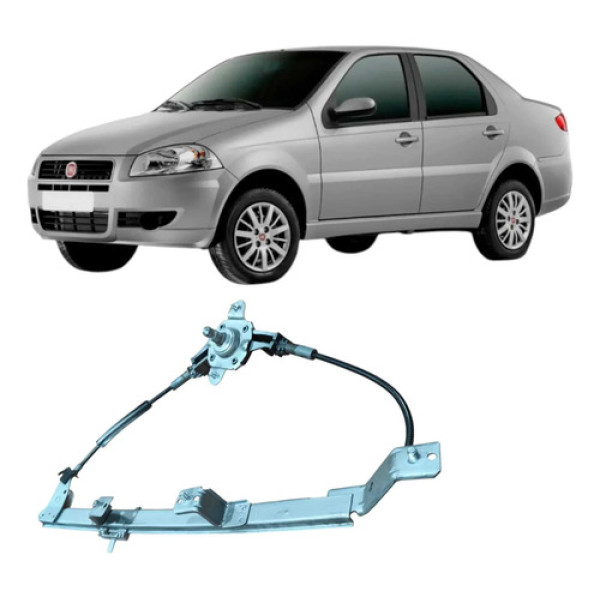 Maquina Vidro Manual Traseiro Esquerdo Fiat Siena 1.0 2013