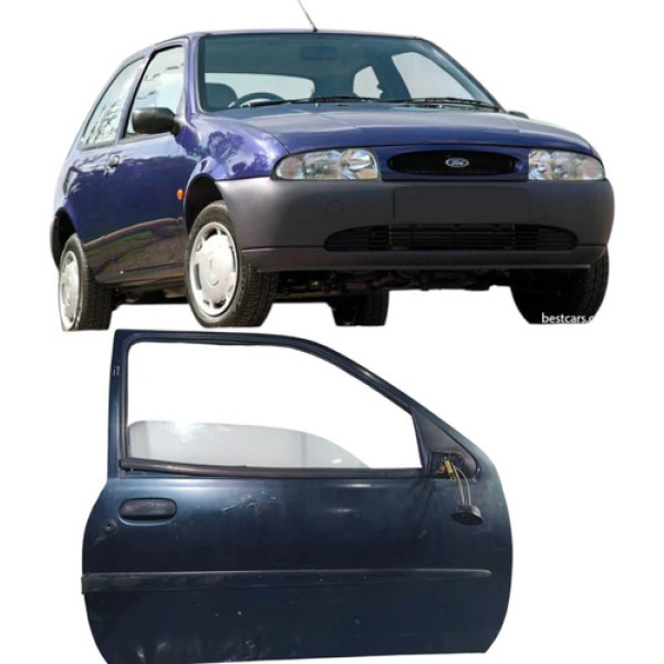 Porta Dianteira Direita Azul Ford Fiesta 1.0 2p 1996 2820b27 Dianteira Direita Azul-turquesa