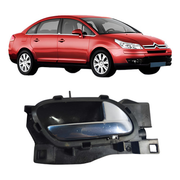 Maçaneta Interna Dianteira Direita C4 Pallas 2007 197g071855 Preto