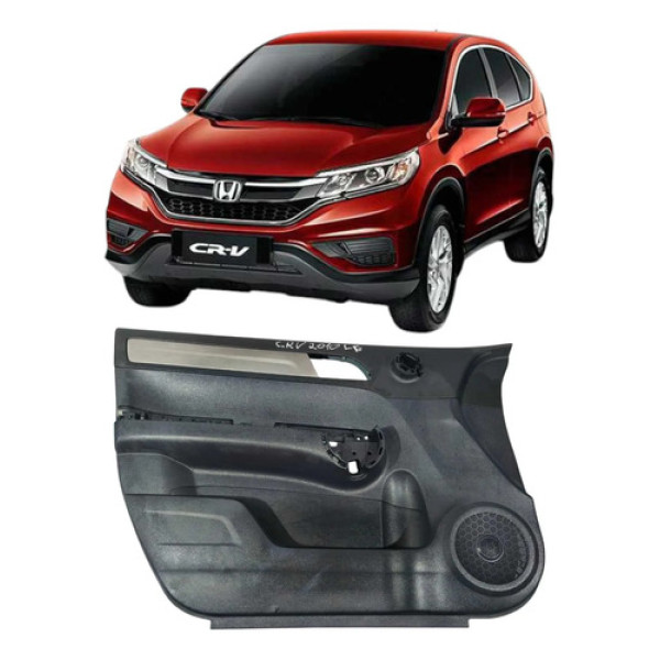 Forro Porta Dianteira Esquerda Honda Cr-v 2008 (com Detalhe) Preto