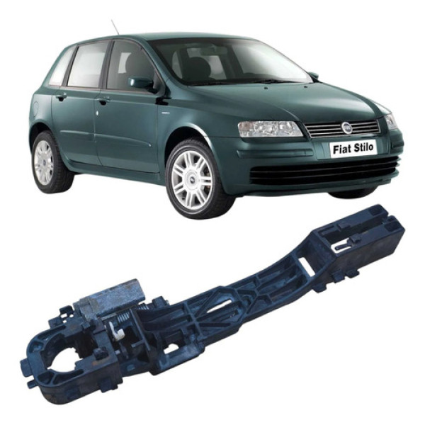 Suporte Maçaneta Traseira Esquerda Fiat Stilo 2003 9684334 Preto Traseira