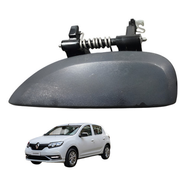 Macaneta Externa Sandero 2014 A 2023  Dianteira/traseira ; - Cinza-escuro - Dianteira/traseira