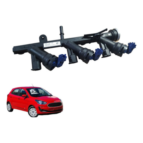 Flauta Combustível Flex 1.0 3cc Injetor Ford Ka 2014 A 2021