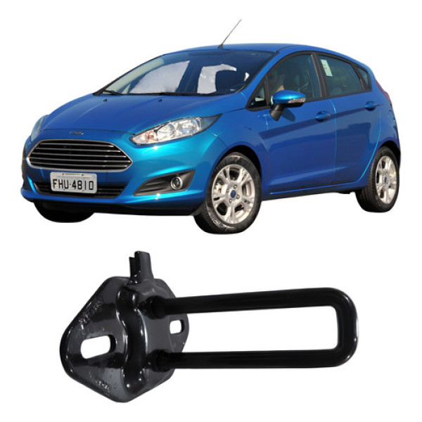 Batente Trava Banco Traseiro New Fiesta Direito 2014 A 2018 Preto