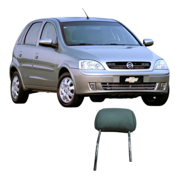 Encosto Cabeça Traseiro Chevrolet Corsa 2006 1.8 Original Prateado