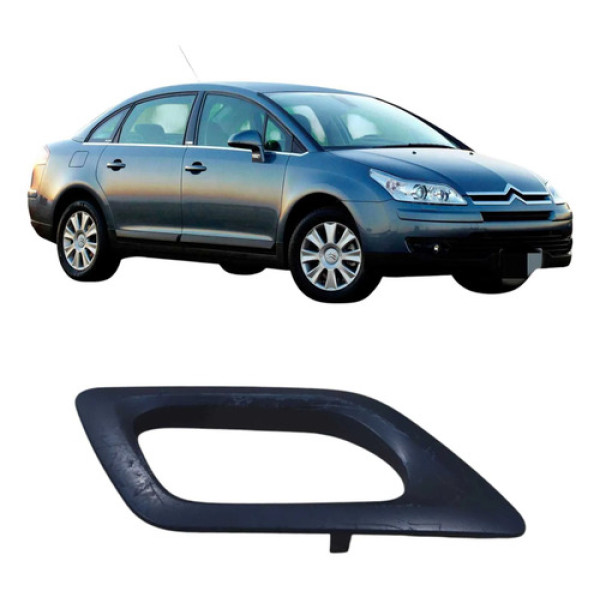 Moldura Macaneta Citroen C4 2009 Dianteira Direita 965708617 Preto Dianteira