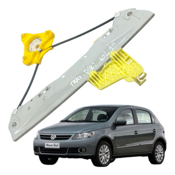 Máquina Vidro Elétrico Traseiro Direito  Gol G5 1.6 4p 2010