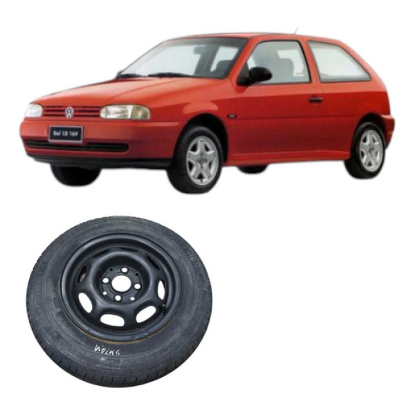 Roda De Ferro Aro 13 4 Furos Volkswagen Saveiro Gol Preto