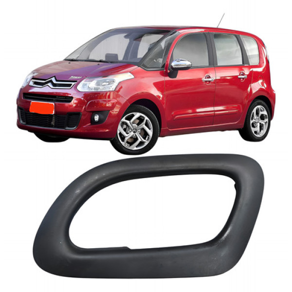 Moldura Maçaneta Interna Traseira Direito C3 Picasso 2014  Preto Traseira