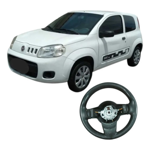 Volante Direção Fiat Uno Vivace 2014 1.0 Original   Preto