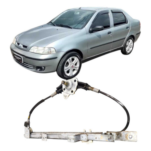 Maquina Vidro Manual Traseiro Esquerdo Siena 2006 517163300