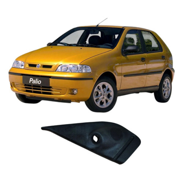 Acabamento Esquerdo Retrovisor Fiat Palio 2002 1.0 Original Preto