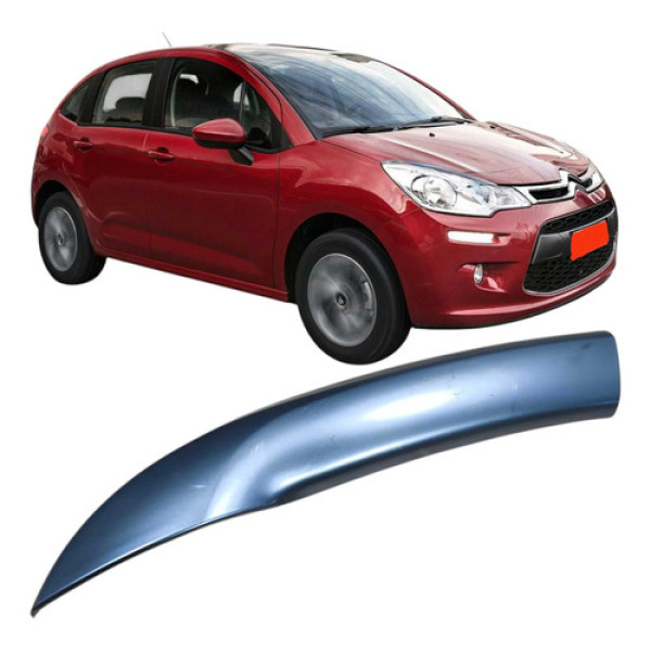 Moldura Puxador Porta Traseira Direita Citroën C3 2013 Cinza