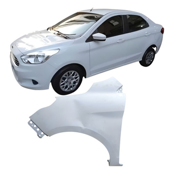 Paralama Dianteiro Esquerdo Branco Ford Ka Se 2018 Sedan