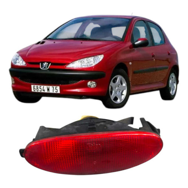 Lanterna Neblina Peugeot 206 2001 4 Portas 00404s Ambos Lados Vermelho