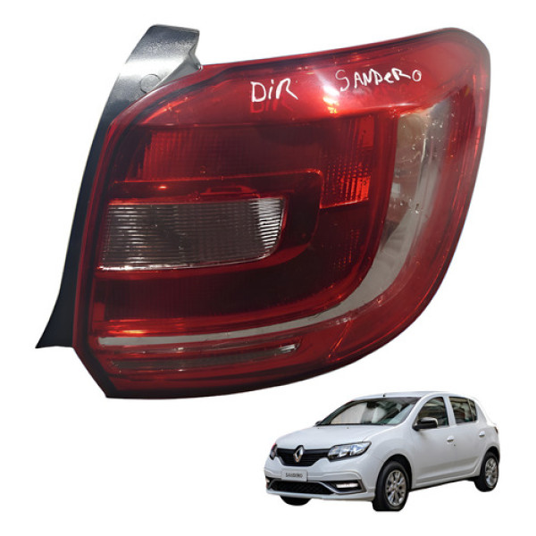 Lanterna Traseiro Direito Renault Sandero 2014 / 2019. Direito/passageiro Vermelho