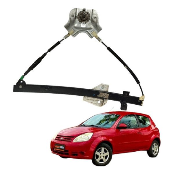 Máquina De Vidro Manual Porta Dianteira Esquerda Ka 2009 2p