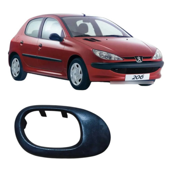 Moldura Maçaneta Esquerda Peugeot 206 2008 1.4 9628405077 Preto