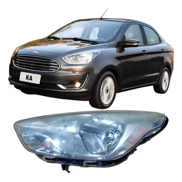 Farol Dianteiro Esquerdo Ford Ka Sedan  1.0 3c 2018 Esquerdo/motorista