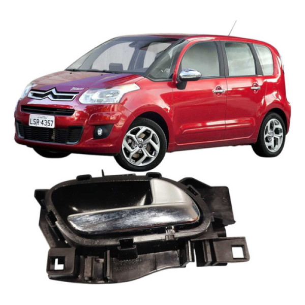 Maçaneta Dianteira Direita C3 Picasso 2014 9683446077 Preto Dianteira