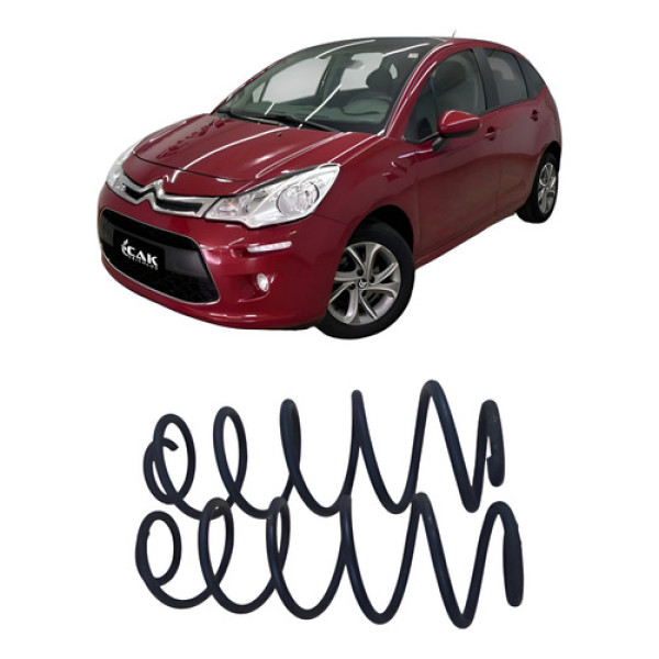 Par De Molas Traseira Citroën C3 2013 1.5 27272929  .