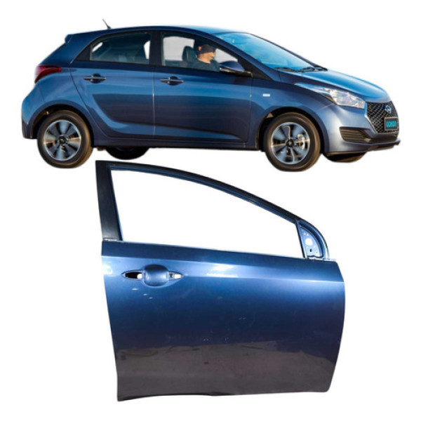 Porta Dianteira Direita Hyundai Hb20 1.0 3c  0249332 Dianteira Direito Azul